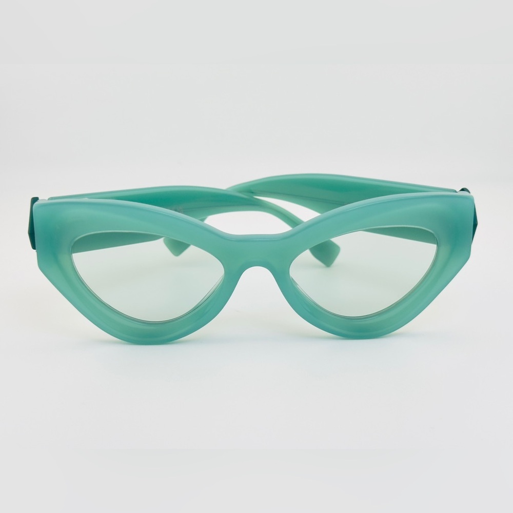 FENDI FF Diamonds Cat-eye women’s sunglasses FE401461 Light Green Frame - Picture 15 of 16